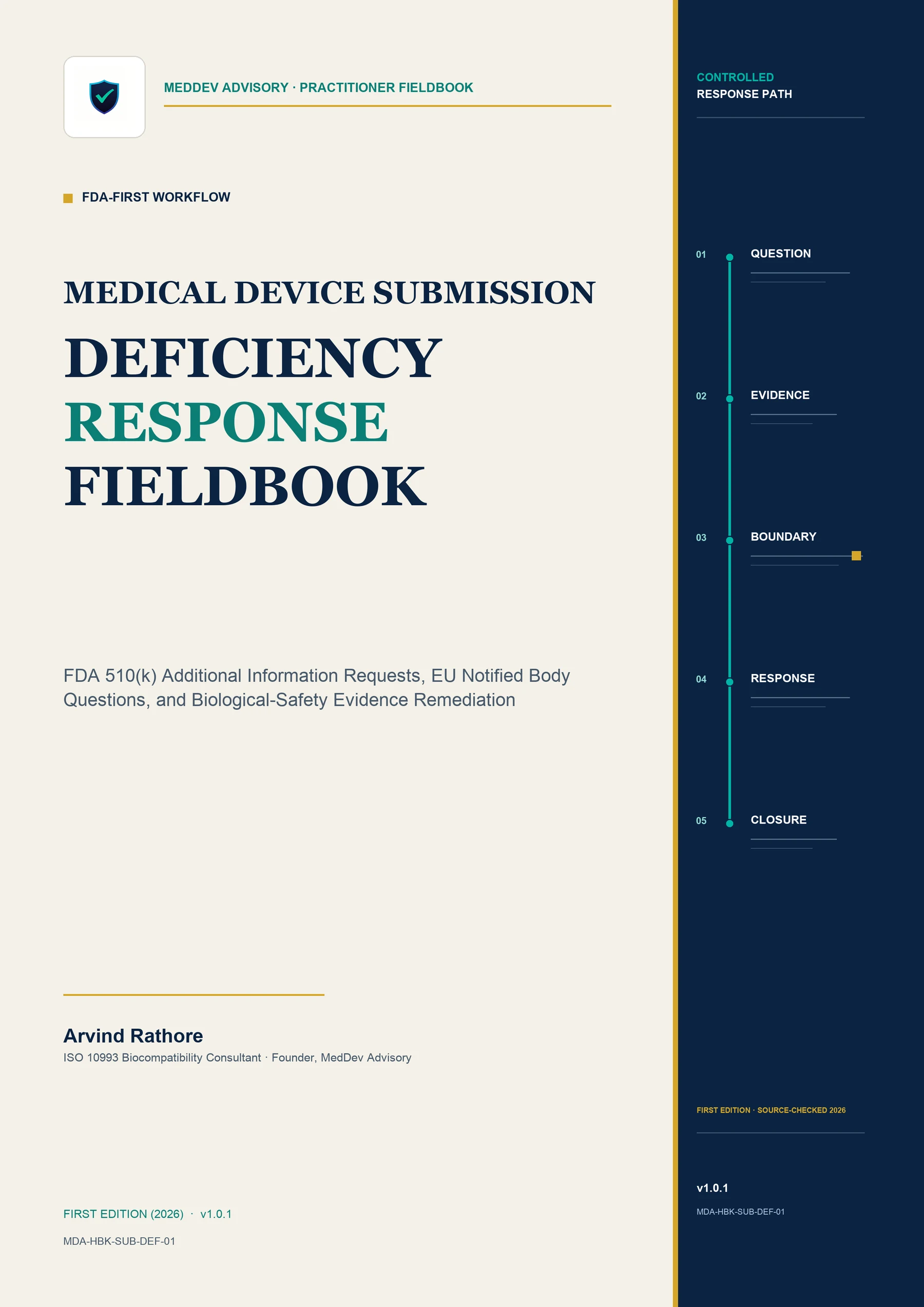 Cover of The Medical Device Submission Deficiency Response Fieldbook