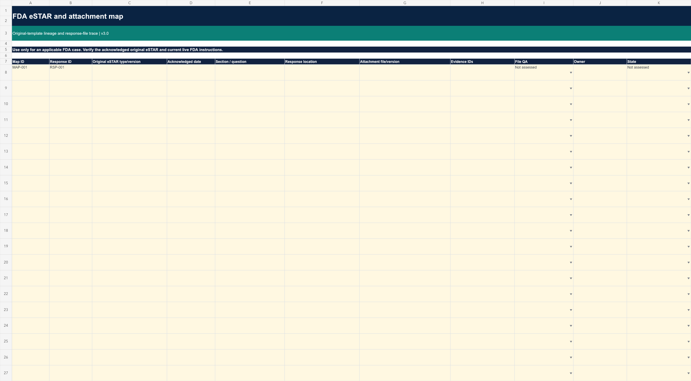FDA eSTAR and attachment map — original-template lineage and file trace